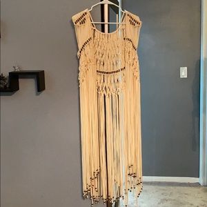 Fringe Kimono with Beads